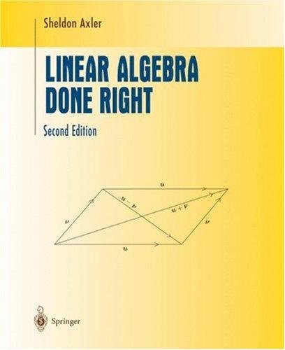 Capa do livro Linear Algebra Done Right